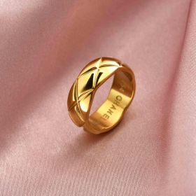 Titanium Steel Ring Men And Women Couple Jewelry (style: 1 Style, size: number 8)