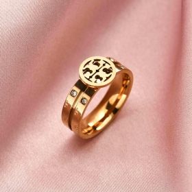 Titanium Steel Ring Men And Women Couple Jewelry (style: 4 Style, size: number 9)