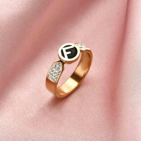 Titanium Steel Ring Men And Women Couple Jewelry (style: 2 Style, size: number 6)