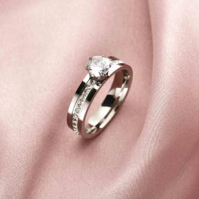 Titanium Steel Ring Men And Women Couple Jewelry (style: 11 Style, size: number7)