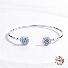 Women's Opening Bracelet Silver Jewelry (Color: Silver)