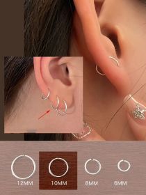 Ins Trendy Ear Jewelry With High Quality (Color: 10mm silver pair)