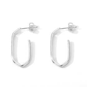 Fashion And Fashion Jewelry Stainless Steel Earrings (Color: Silver)