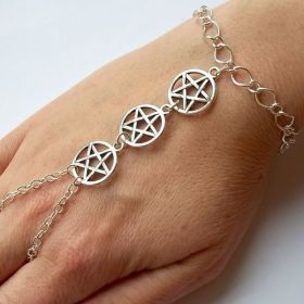 European And American Hand Jewelry Fashion Sen Series Five-pointed Star Bracelet (Color: Three star multi chain)