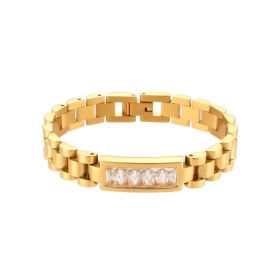 Fashion Titanium Steel Strap Bracelet Jewelry (Color: White)