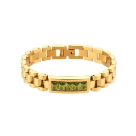 Fashion Titanium Steel Strap Bracelet Jewelry (Color: Green)