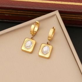Jewelry Personalized Stainless Steel Necklace Set (Color: Earrings)