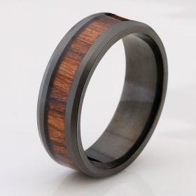 Rust Steel Ring Fashion Jewelry (Color: Brazilian bark, size: No.11)