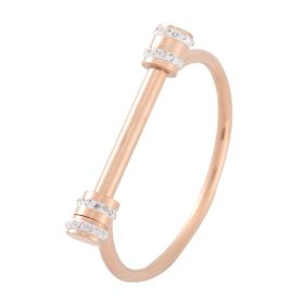 Women's Horseshoe Stainless Steel Bracelet Jewelry (Color: With diamond rose gold)