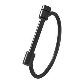 Women's Horseshoe Stainless Steel Bracelet Jewelry (Color: Black without diamond)
