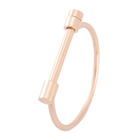 Women's Horseshoe Stainless Steel Bracelet Jewelry (Color: Diamond free rose gold)