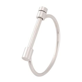 Women's Horseshoe Stainless Steel Bracelet Jewelry (Color: Diamond free silver)