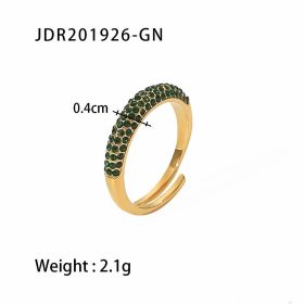 Women's Fashion Personality Versatile Ring Jewelry (Color: Green)