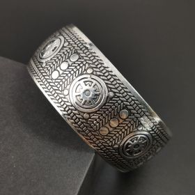 Vintage Tibetan Silver Bohemian Carved Elephant Jewelry (Color: Copper Money Style)