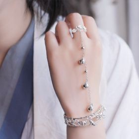 Antique Bell Ring Bracelet Retro Jewelry (Color: Bell type)
