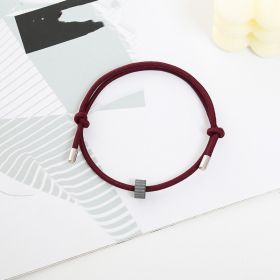 European And American Tungsten Carbide Bracelet Broken Window Jewelry (Color: Wine Red)