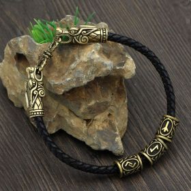 Women's Fashion Real Leather Bracelet Jewelry (Color: Ancient Bronze Color 25cm)