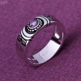 Small Circle Ring Anime Jewelry (Color: Purple, size: Size 9)