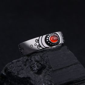 Small Circle Ring Anime Jewelry (Color: Red, size: Size 8)