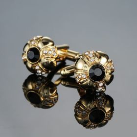 Jewelry Oval Cufflinks With Blue Crystals (style: 6 Style)