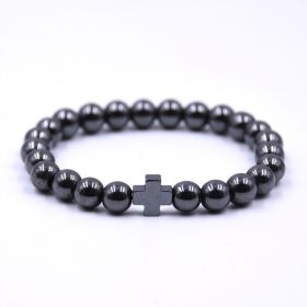 Beads Couple Jewelry Boys Hand Bead Jewelry Bracelet Jewelry (Color: Cross)