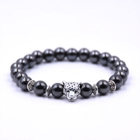 Beads Couple Jewelry Boys Hand Bead Jewelry Bracelet Jewelry (Color: Leopard Head Four Pieces)