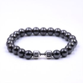 Beads Couple Jewelry Boys Hand Bead Jewelry Bracelet Jewelry (Color: Barbell)