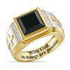 Fashion 18K Gold Cross Ring Thorns Crown Diamond Ring Men's Chain Jewelry Pendant (Color: Ring No 9)
