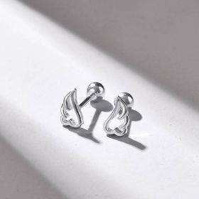 Sterling Silver Jewelry Feather Series Trend Personality (Color: Silver)