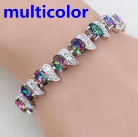 Meniscus Color Jewelry Zircon Bracelet Ladies (Color: Color)
