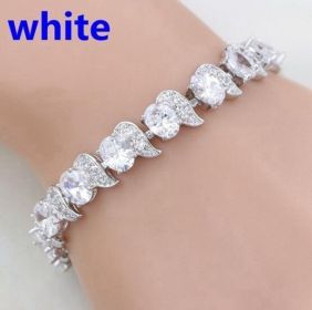 Meniscus Color Jewelry Zircon Bracelet Ladies (Color: White)