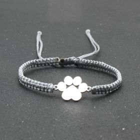 Popular Jewelry Stainless Steel Bear Claw Bracelet (Color: grey)