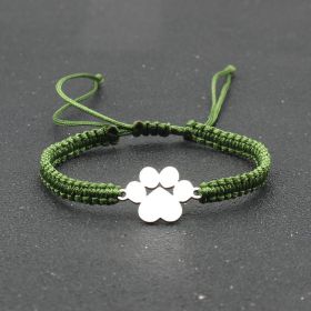 Popular Jewelry Stainless Steel Bear Claw Bracelet (Color: ArmyGreen)