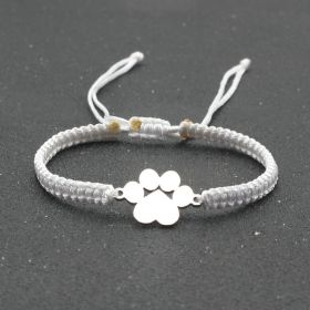 Popular Jewelry Stainless Steel Bear Claw Bracelet (Color: White)