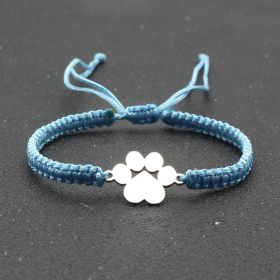 Popular Jewelry Stainless Steel Bear Claw Bracelet (Color: Sky blue)
