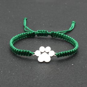 Popular Jewelry Stainless Steel Bear Claw Bracelet (Color: Grass green)