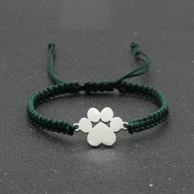 Popular Jewelry Stainless Steel Bear Claw Bracelet (Color: Green)