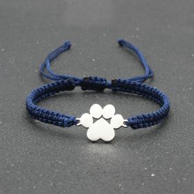 Popular Jewelry Stainless Steel Bear Claw Bracelet (Color: Navy blue)