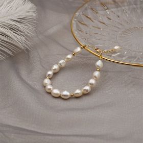 Simple Ladies Handmade Baroque Pearl Hand Jewelry (Color: Large Baroque pearl)