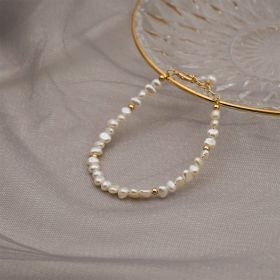 Simple Ladies Handmade Baroque Pearl Hand Jewelry (Color: Small Baroque pearl)
