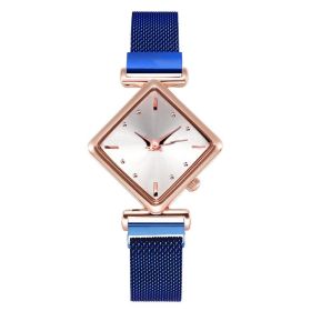 Women Square Watch Luxury Ladies Quartz Magnet Buckle Gradient Color Watches Relogio Feminino For Gift Clock (Color: XR4396-BU, size: 1)