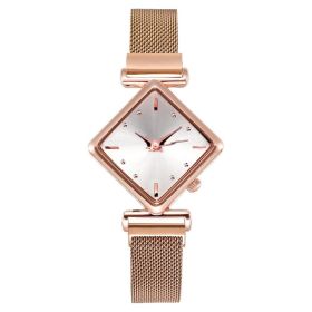 Women Square Watch Luxury Ladies Quartz Magnet Buckle Gradient Color Watches Relogio Feminino For Gift Clock (Color: XR4396-RGWH, size: 1)