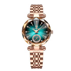 POEDAGAR Watch for Women Luxury Jewelry Design Rose Gold Steel Quartz Wristwatches Waterproof Fashion Swiss Brand Ladies Watches (Color: Blue, size: 1)
