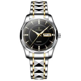 POEDAGAR 2021 New Fashion Men's Watches Stainless Steel Top Brand Luxury Waterproof Men Quartz Wristwatches Relogio Masculino (Color: 980-Black, size: 1)