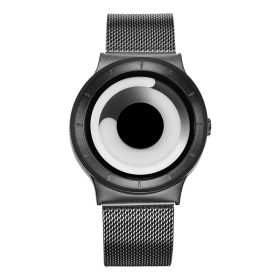 Snoopy Sinobi Men and Women Creative Fashion Vortex Pointless Couple Watch Cross border Wholesale Issuing 9659 (colour: White face and black belt)
